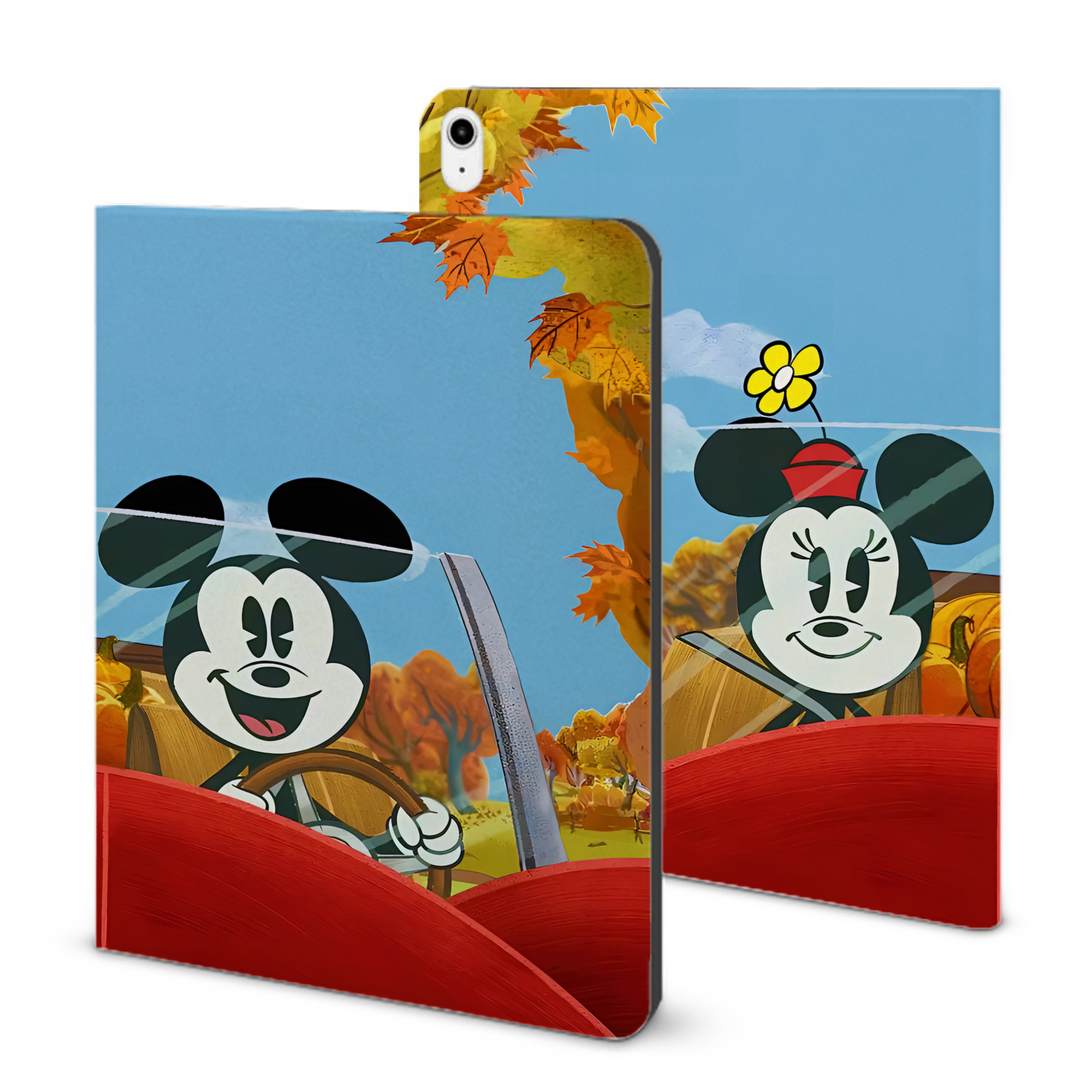 （画像用） ミッキーマウス Mickey Mouse IPadケース ペンホルダー付き ブックスタイルデザイン